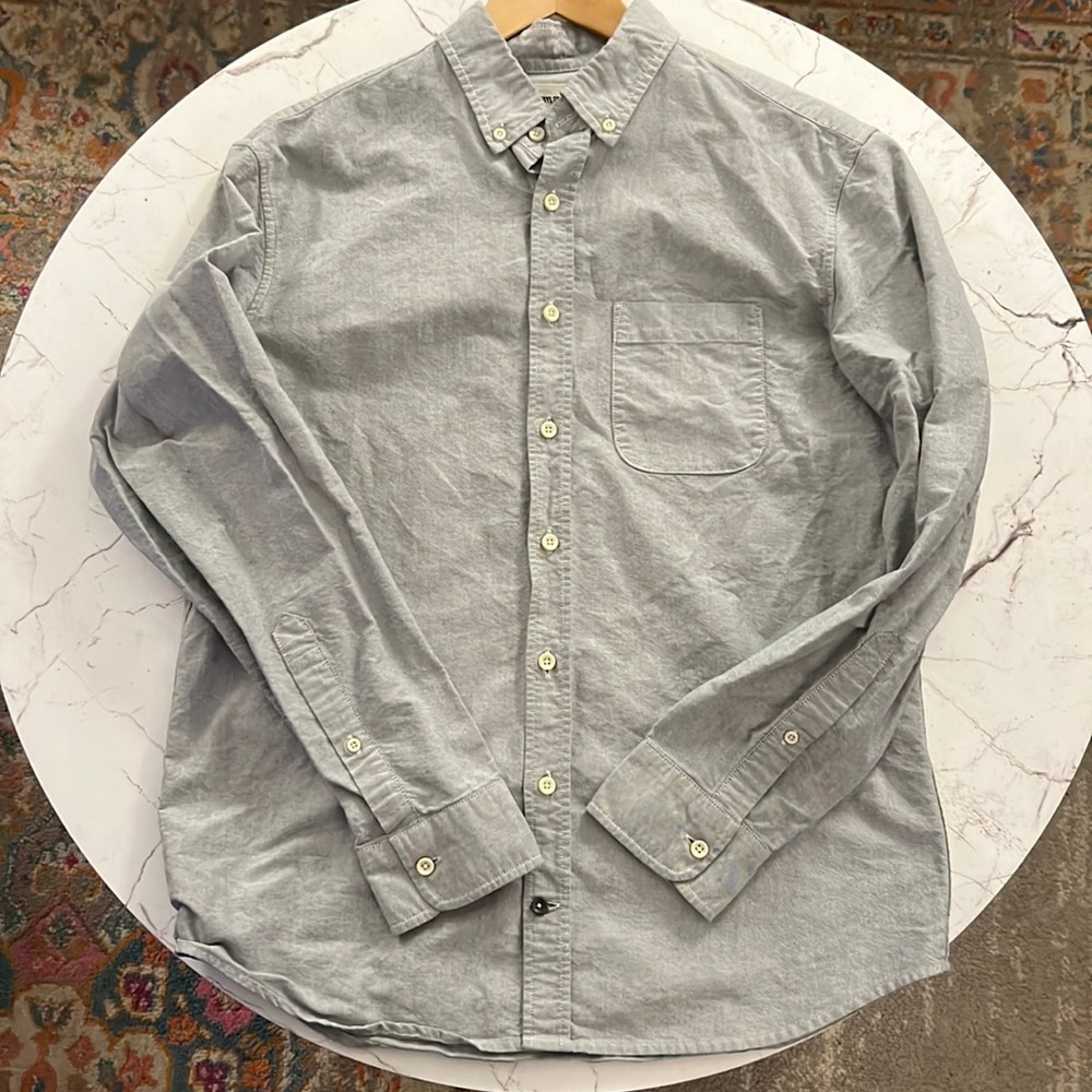 Taylor Stitch Men’s The Jack Essential Oxford in Grey. Size 42, Large
